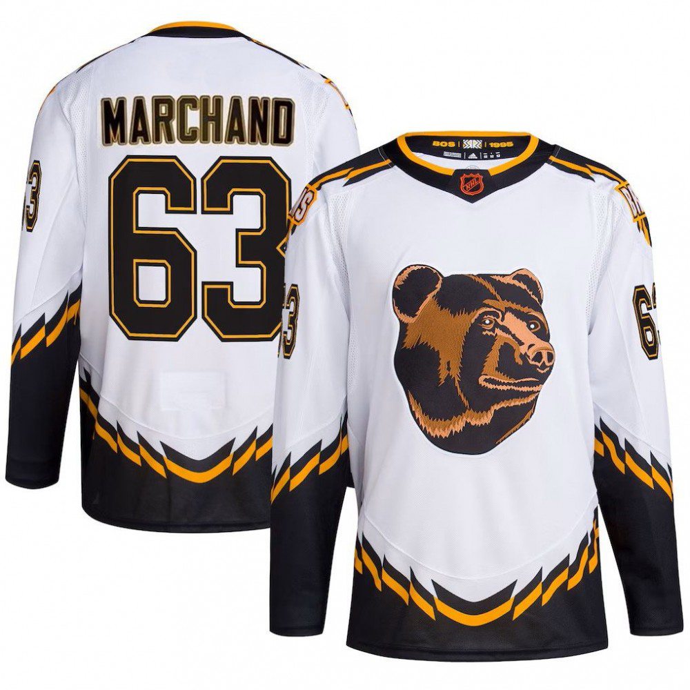 Brad Marchand Boston Bruins White Reverse Retro Premium Jersey-Pro Kit Vault | Brand New 26/27 Sports Jerseys